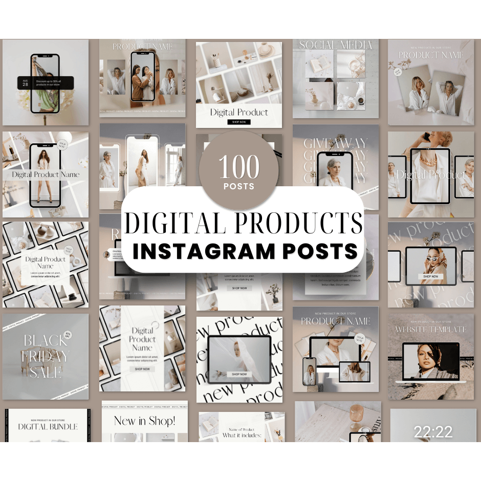 100 Instagram Posts - NO PHOTOS with Master Resell Rights